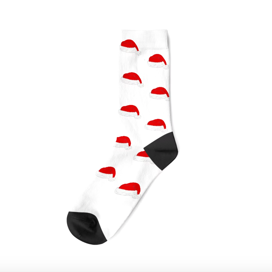 Santa Socks - Custom Photo Santa Hat Socks