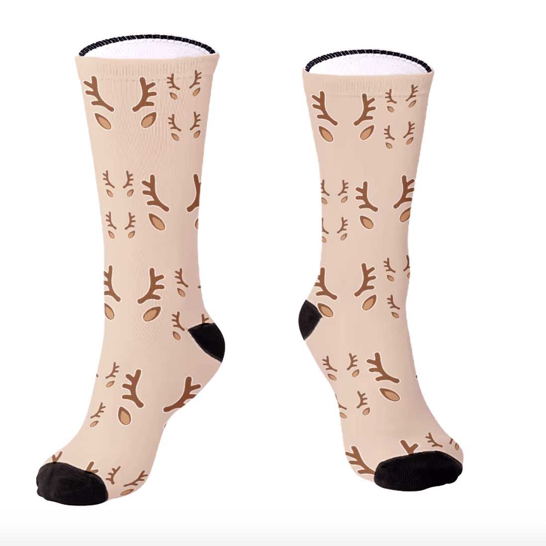 Reindeer Socks - Custom Photo Reindeer Christmas Socks