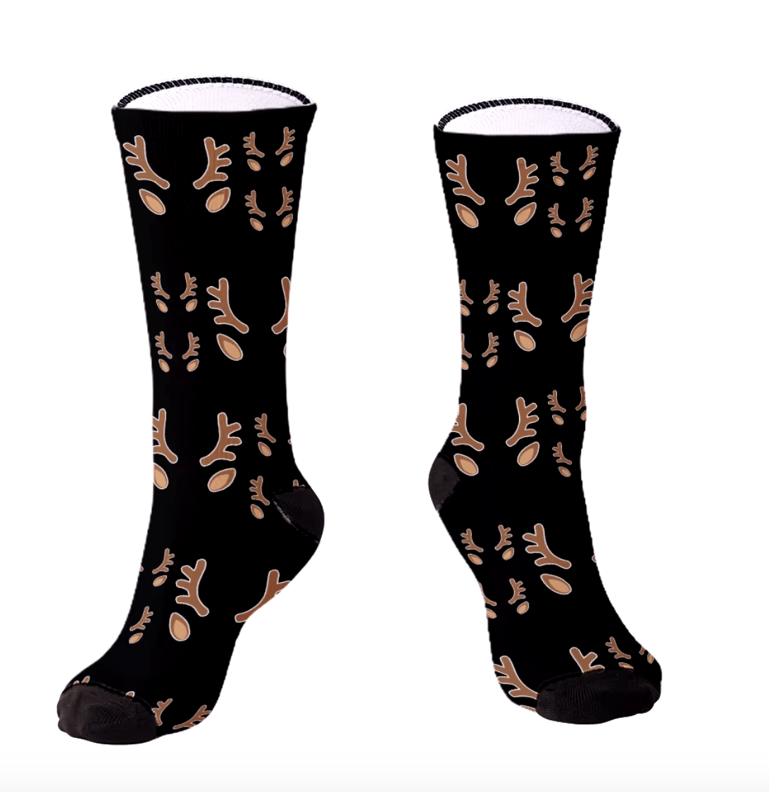 Reindeer Socks - Custom Photo Reindeer Christmas Socks