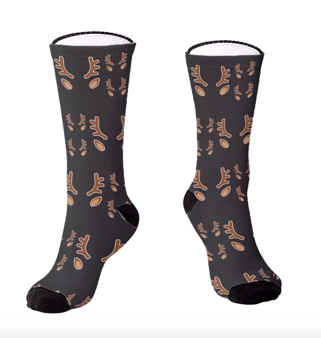 Reindeer Socks - Custom Photo Reindeer Christmas Socks