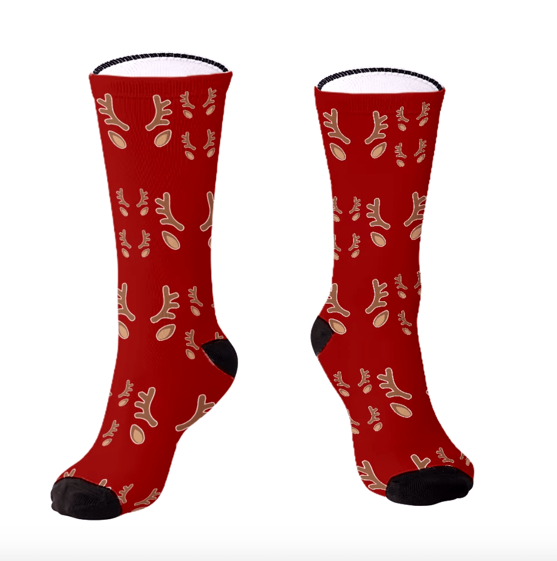 Reindeer Socks - Custom Photo Reindeer Christmas Socks