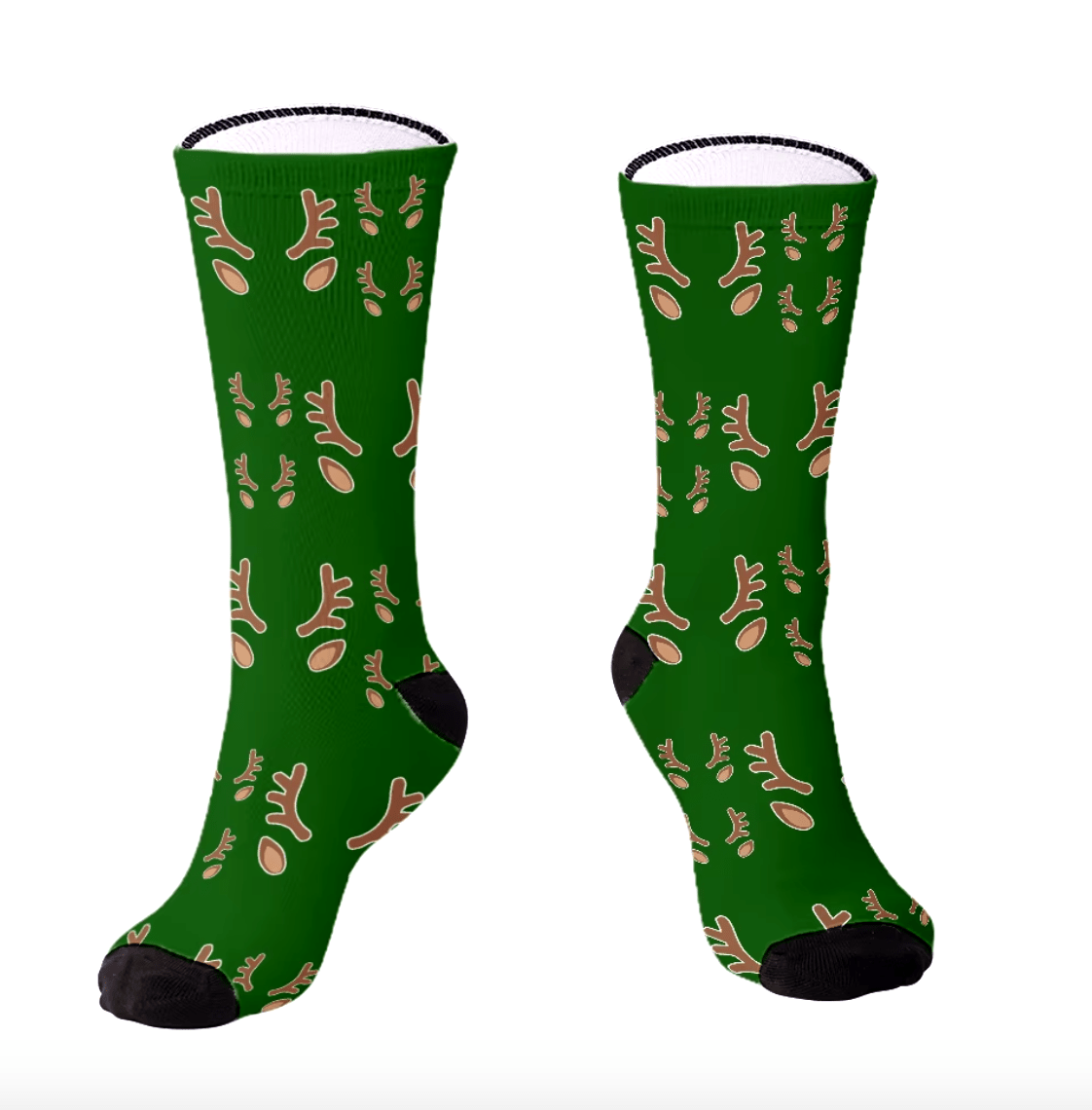 Reindeer Socks - Custom Photo Reindeer Christmas Socks