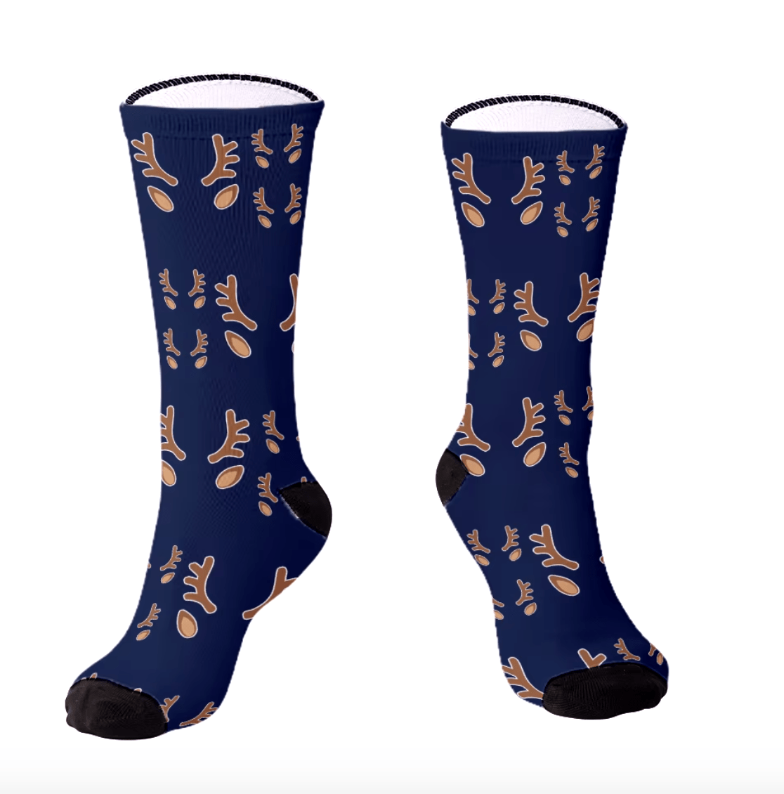Reindeer Socks - Custom Photo Reindeer Christmas Socks