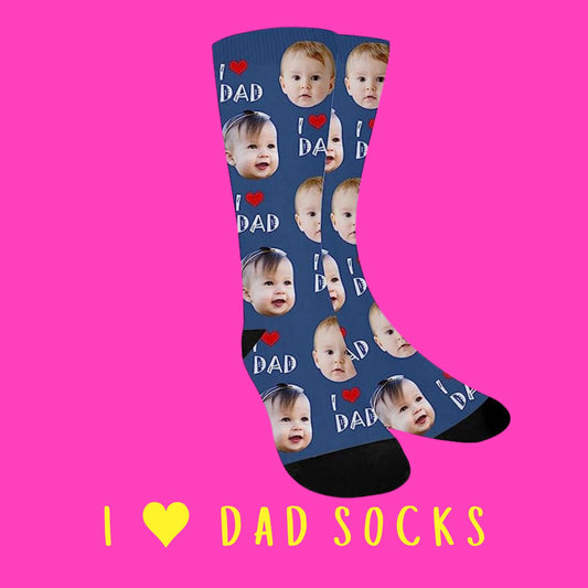 'I ❤️ Dad' Custom Socks